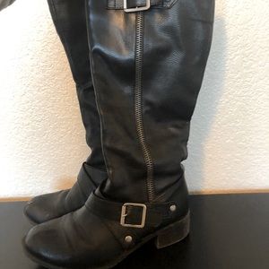 Black Leather Tall boots